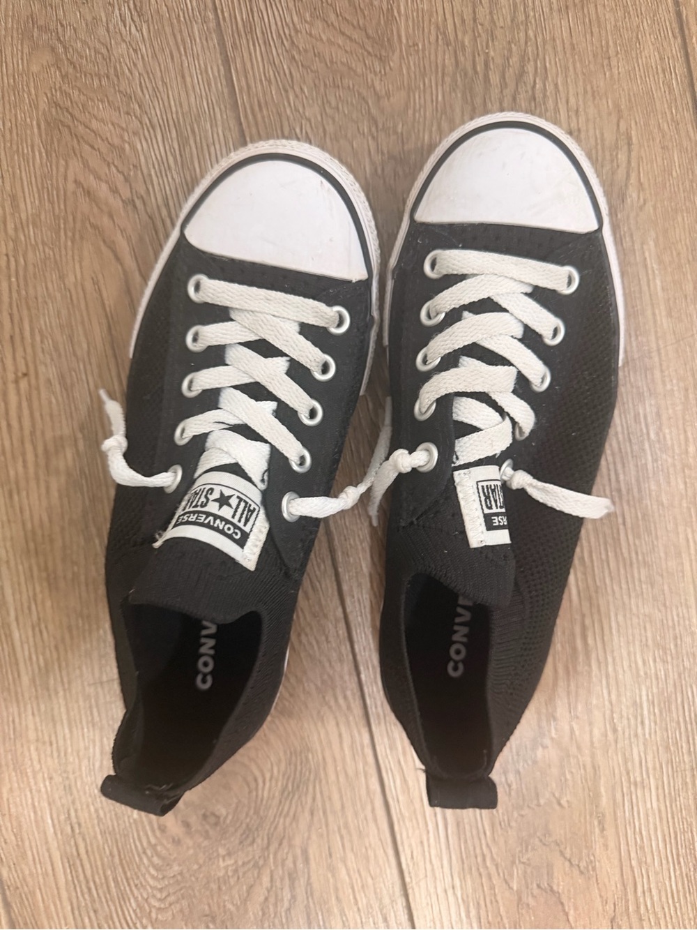 Converse Kids Black Low-Top Sneakers with White Accents